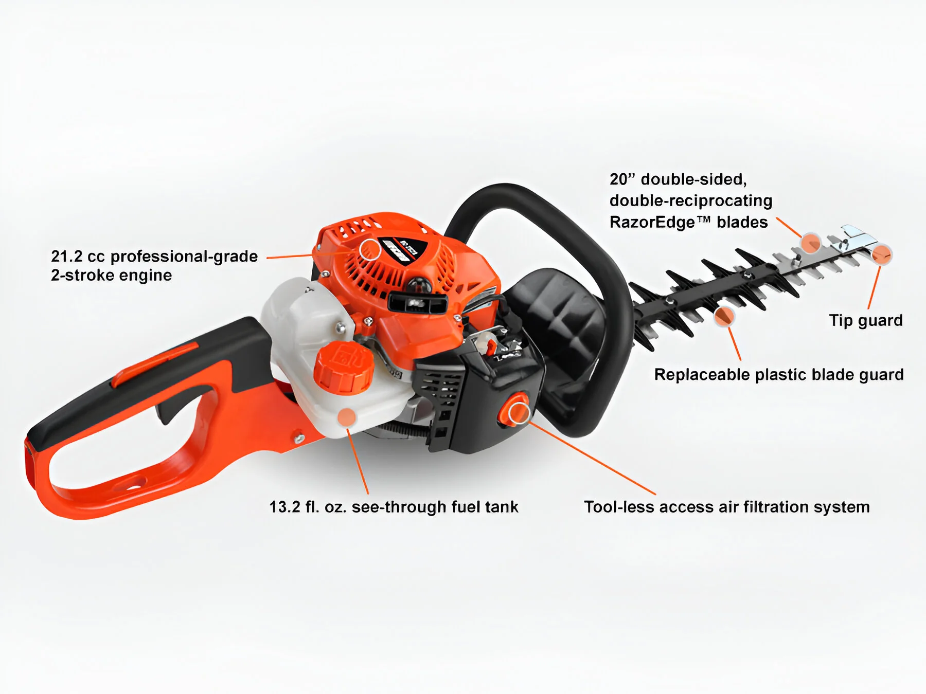 ECHO HC-2020 Hedge Trimmer Double-Sided 21.2cc Engine - Zehr's Sales & Manufacturing
